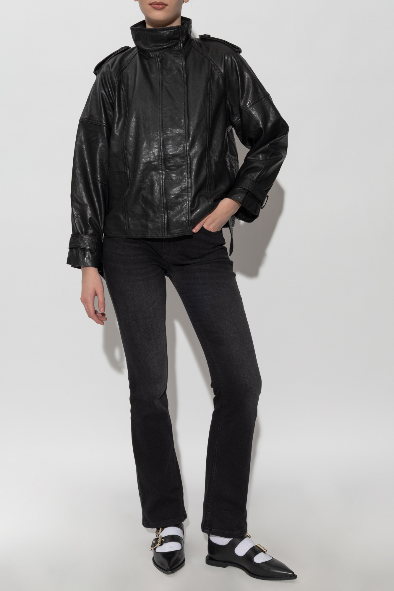 AllSaints Lambskin leather jacket 'Serne' | Women's | Vitkac